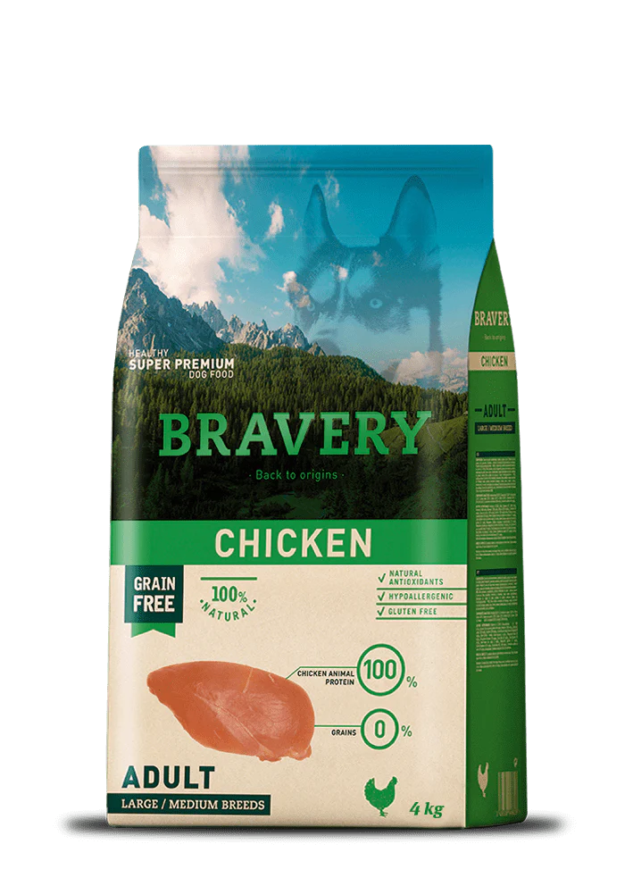 BRAVERY Chicken Adult Large/Medium Breeds 12 Kg