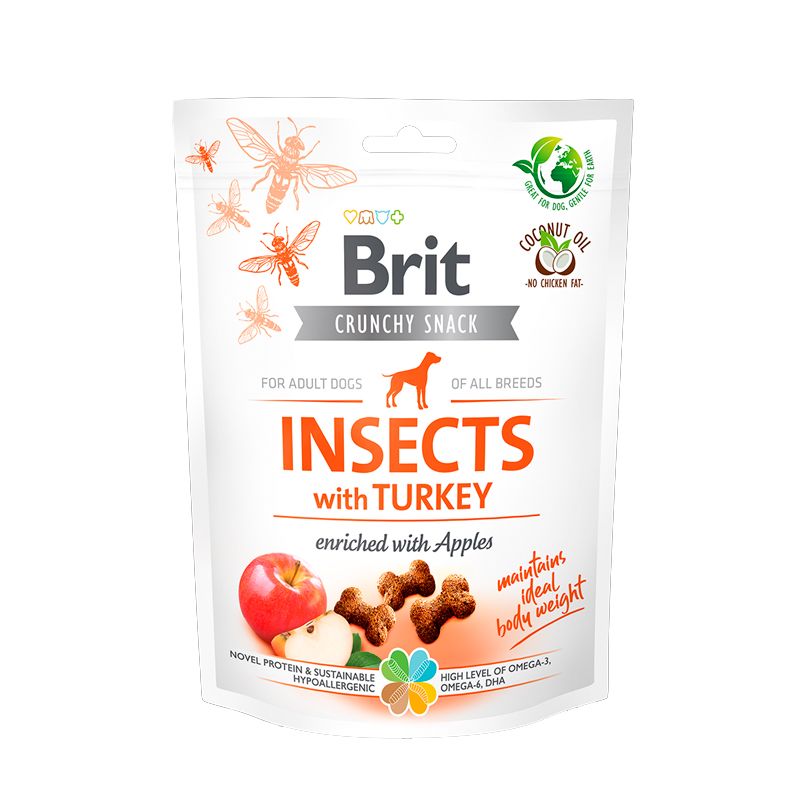 Brit Crunchy Insects Pavo 200 g