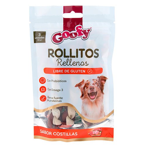Goofy 'Snack para perros' Rollito Relleno 3 unidades 60 g