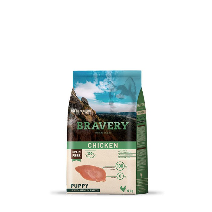 BRAVERY Chicken Puppy Large/Medium Breeds 12 Kg
