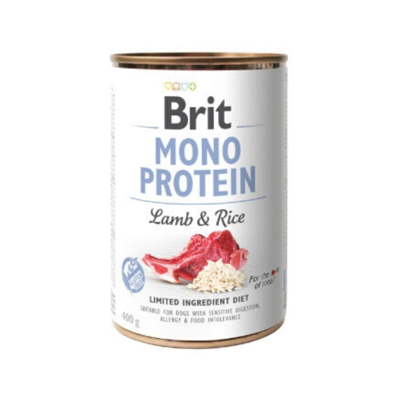 Comida húmeda Brit Mono Protein Lamb & Rice 400g