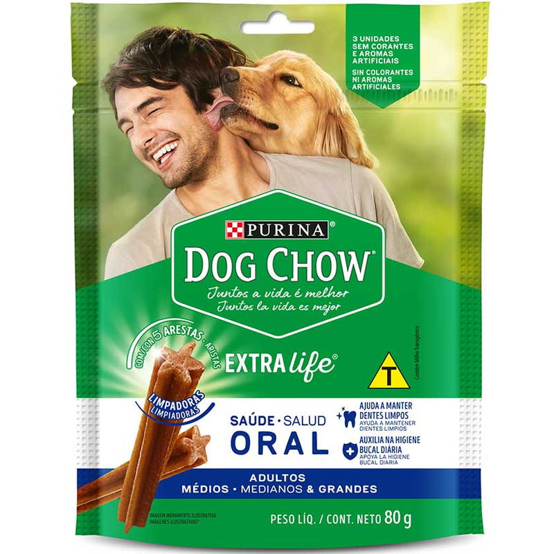DOG CHOW SALUD ORAL Perros Medianos y Grandes 80 g