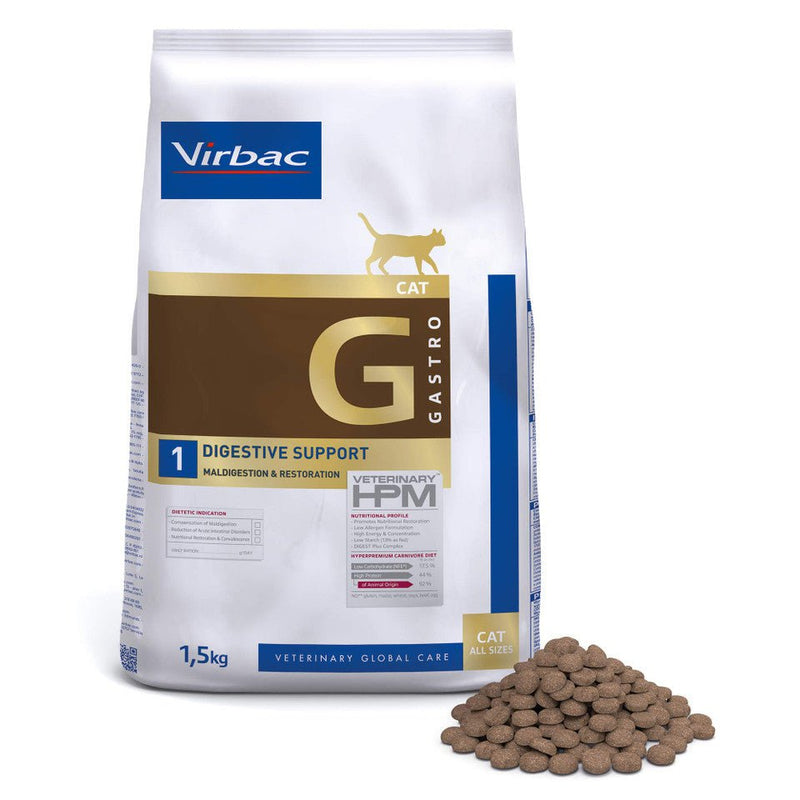 Virbac Veterinary HPM Gastro - G1 Digestive Support para gatos 1.5 Kg